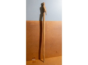 Vintage Carved Wood Bird Staff - Anthropology Collection Artifact Mexico/Central America Folk Art