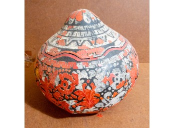 Vintage Hand Painted Decorative Bowl With Lid - Cultural Antique Folk Art! Bargain!