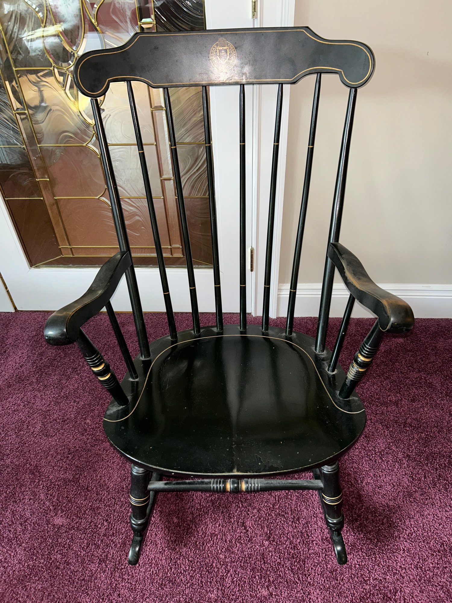 Fordham University Monogrammed Rocking Chair #33128 | Auctionninja.com