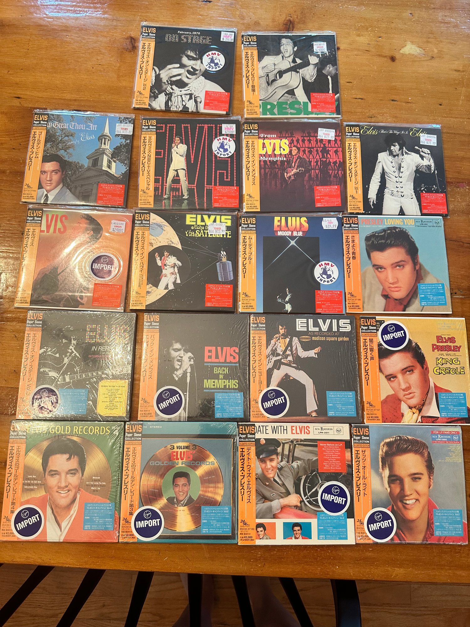 Lot Of 18 NIB RARE Elvis Presley CDS Japanese Imports #32703