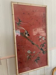 Framed Asian Bird  Art
