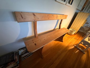 Rustic Country-style Solid Pine Wood Bench.
