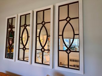 Lot Of 4 Wood Framed Mirrors