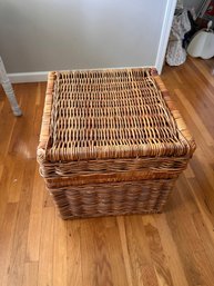 Woven Wicker Storage Trunk
