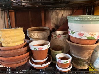 Very Large Lot Of Assorted Flower Pots
