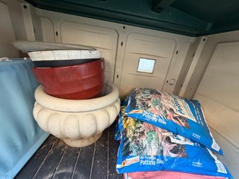 Garden Pots (plastic) And Soil