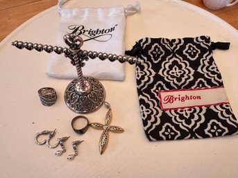 Lot Of Brighton Jewelry And Holder
