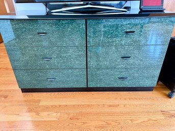 Faux Green Marble Laminate Double Dresser.