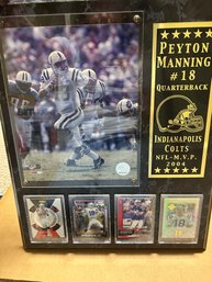 PEYTON MANNING #18 QUARTERBACK Framed Photo & Cards