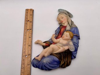 Madonna With Child Resin Wall Decor