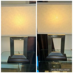 Pair Of Contemporary Silver Table Lamps