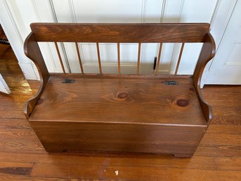 Wood Bench With Storage