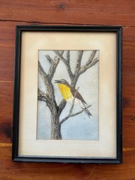 Water Color Yellow Breasted Chat Painting