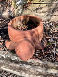 Terra Cotta Turtle Planter