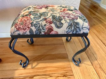 Floral Tapestry Footstool