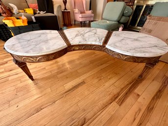 French Louis XVI Style Marble-top Console Table