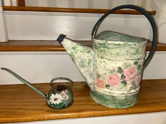 Pair Of Rustic Watering Cans