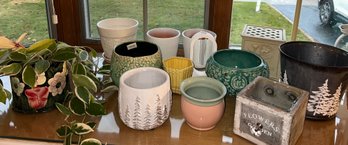 Lot Of Assorted Flower Pots