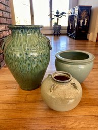 Collection Of THREE Ceramic Pots