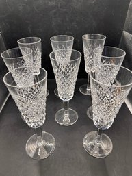 Waterford 7 1/4 Inch Wine Glasses. Set Of EIGHT