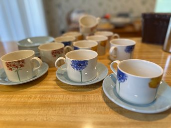 Royal Stafford England Watercolor Cup & Saucer Set Of 12