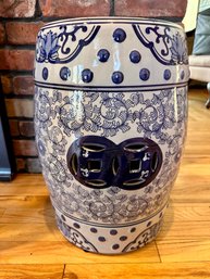 Blue And White Ceramic Garden Stool