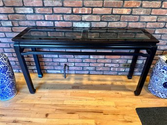 Chinese Console Table Black Lacquer