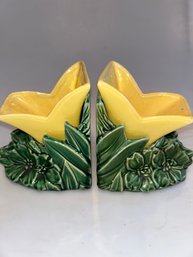 Pair Of Vintage McCoy Double Tulip Vase/planters