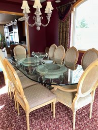 Drexel Heritage Corbel Oval Glass Dining Room Ser