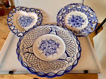 Handpainted Portuguese Ceramic Plates
