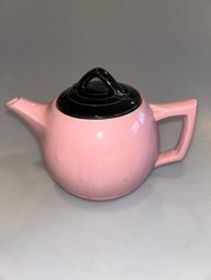 McCoy Pink Teapot With Black Lid