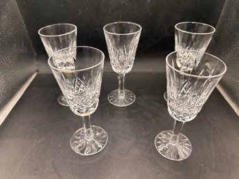 Waterford Lot Of FIVE 5 Inch Glasses