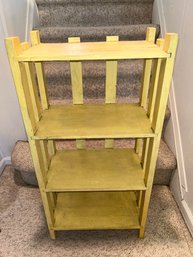 Rustic Yellow Painted Shelf Shabby Chic