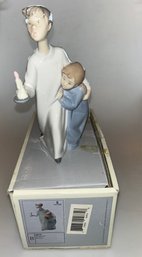 Lladro Boys In Nightshirt 4874-...With Box