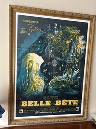Framed Reproduction Poster Of The 1946 French Film La Belle Et La Bte (Beauty An