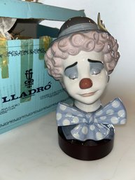 Lladro #5611 - Sad Clown With Base & Box