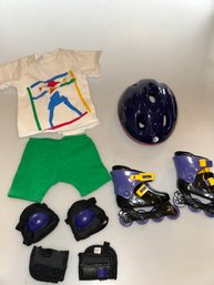 American Girl Pleasant Rollerblading Set