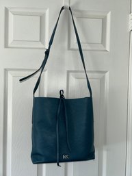 Michael Kors Junie Pebbled Leather Messenger Bag In Admiral Blue