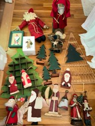 Lot Of Old Fashioned Santa Decor