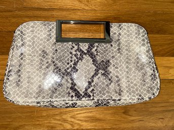 Michael Kors Berkley Python-embossed Leather Clutch