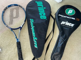 Set Of 3 Prince Tennis Rackets