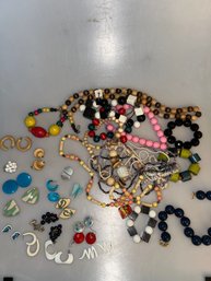 Asst Vintage Beads & Earrings