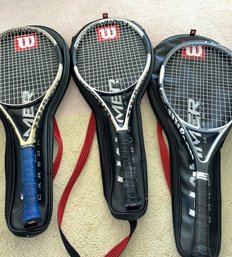 Set Of 3 Wilson Tennis Rackets