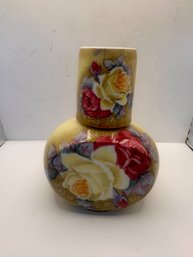 Antique Nippon Decanter Carafe Gold Rim Hand Painted Cup 7