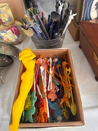 Large Lot Of Vintage Swizzle Sticks