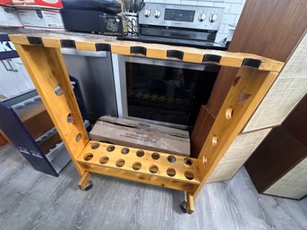 Wooden Fishing Pole Display Holder