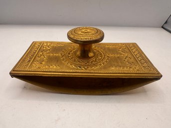 Antique Gilt Metal Rocker Blotter Jennings Bros