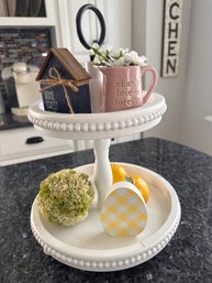 Two-tier Tray With Items Included