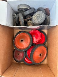 Large Lot Of Toy Wheels For Vintage Toys