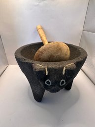 Molcajete -traditional Mexican Mortar And Pestle For Guacamole And Salsa